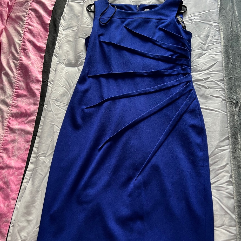 Calvin Klein Sleeveless Starburst Stitch Sheath Dress